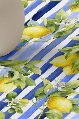 Tovaglia rettangolare antimacchia - Celeste e bianco