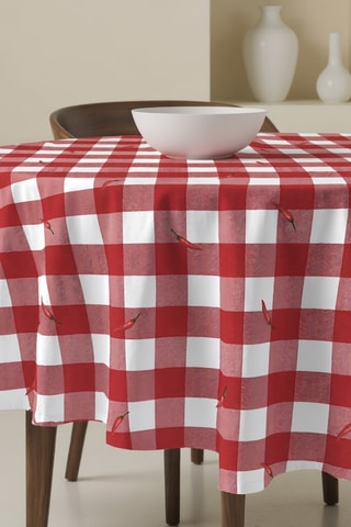 Tovaglia rotonda antimacchia - Rosso