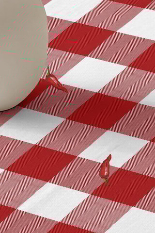 Tovaglia rotonda antimacchia - Rosso