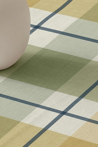 Tovaglia rotonda antimacchia - Giallo e verde oliva