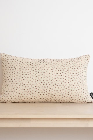 Copricuscino - Bianco e rosso - 30 x 50 cm