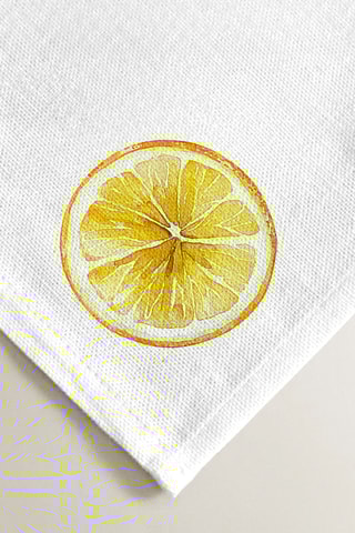 2 tovaglioli antimacchia - Bianco e giallo