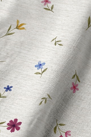 Runner in cotone bio - Bianco e rosa - 50 x 150 cm