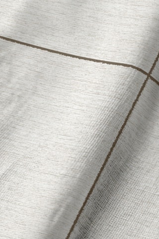 Runner in cotone bio - Bianco e marrone - 50 x 150 cm