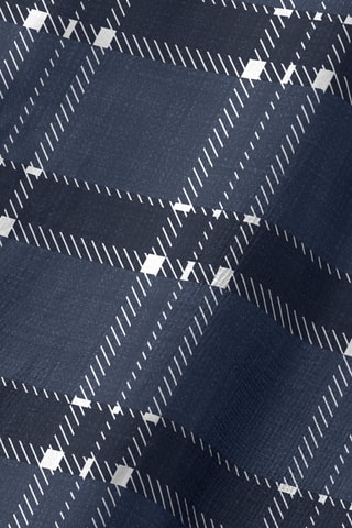 Runner in cotone bio - Navy ed ecrù - 50 x 150 cm