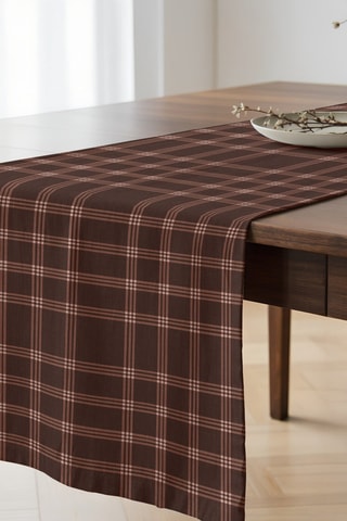 Runner in cotone bio - Marrone - 50 x 150 cm