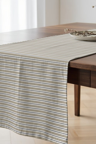 Runner in cotone bio - Grigio scuro - 50 x 150 cm