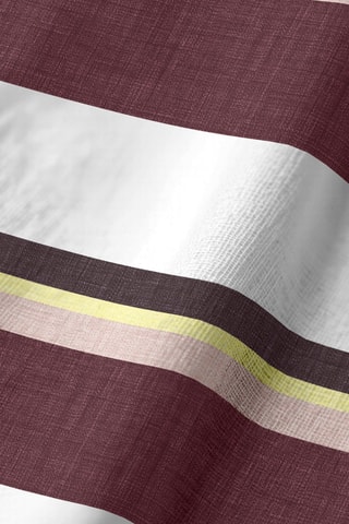 Runner in cotone bio - Bianco e bordeaux - 50 x 150 cm