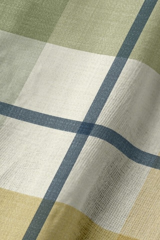 Runner in cotone bio - Verde ed ecrù - 50 x 150 cm