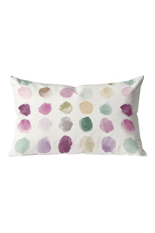 Copricuscino - Bianco e viola - 30 x 50 cm