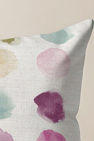 Copricuscino - Bianco e viola - 30 x 50 cm