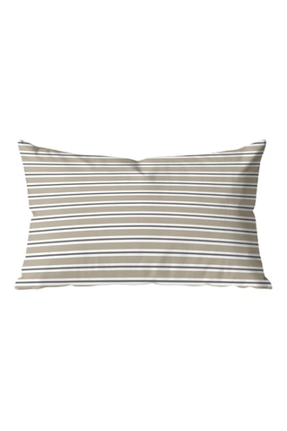 Copricuscino - Beige e blu notte - 30 x 50 cm