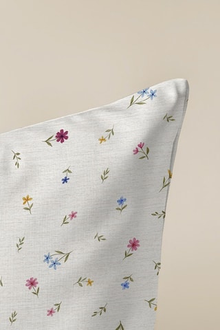 Copricuscino - Bianco e rosa - 50 x 50 cm