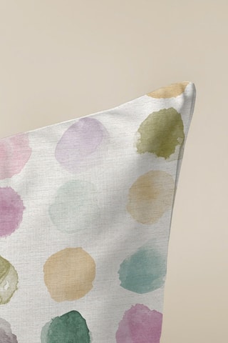 Copricuscino - Bianco e malva - 50 x 50 cm