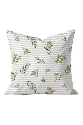 Copricuscino - Beige e verde oliva - 50 x 50 cm