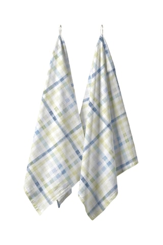 2 strofinacci - Ecrù e navy