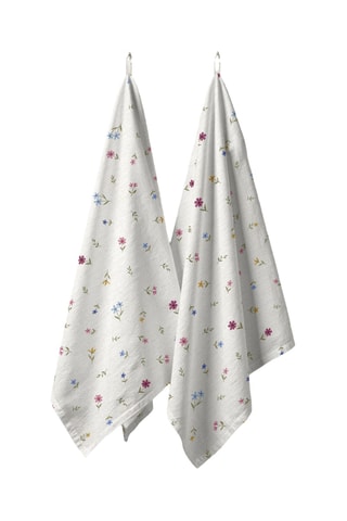 2 strofinacci - Ecrù e verde