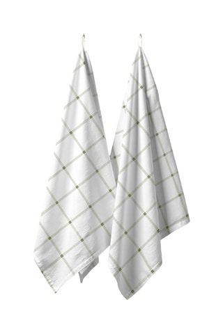 2 strofinacci - Bianco e verde