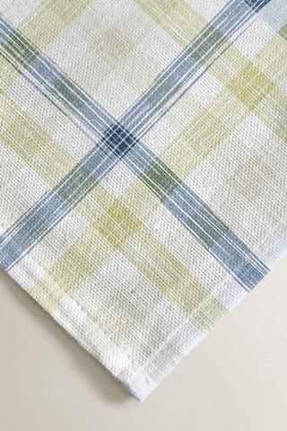 4 tovaglioli - Bianco e blu scuro