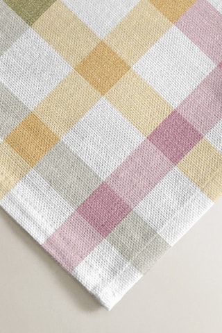 4 tovaglioli - Bianco e viola