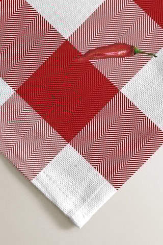 4 tovaglioli - Rosso e bianco