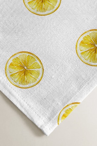 4 tovaglioli - Bianco e giallo