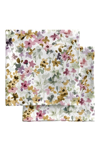 4 tovaglioli - Bianco e rosa cipria