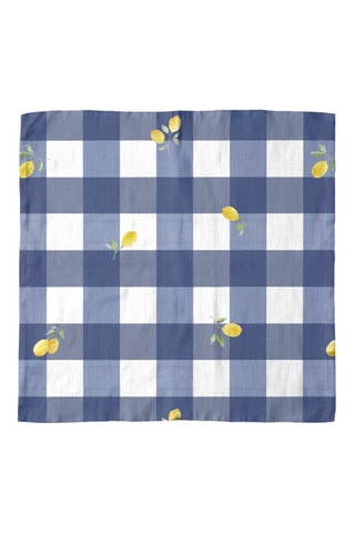 4 tovaglioli - Navy e giallo