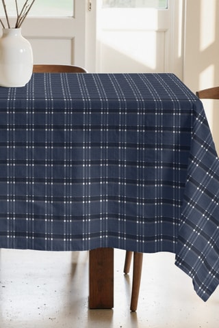 Tovaglia quadrata antimacchia - Navy e bianco - 180 x 180 cm