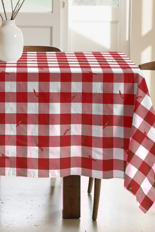 Tovaglia quadrata antimacchia - Rosso - 180 x 180 cm