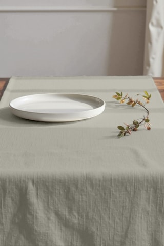 Runner antimacchia in cotone bio - Grigio chiaro - 50 x 150 cm