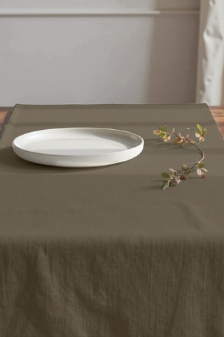 Runner antimacchia in cotone bio - Marrone - 50 x 150 cm