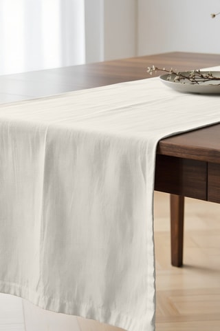 Runner antimacchia in cotone bio - Ecrù - 50 x 150 cm