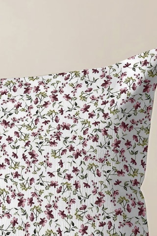 Copricuscino - Bianco e viola - 30 x 50 cm