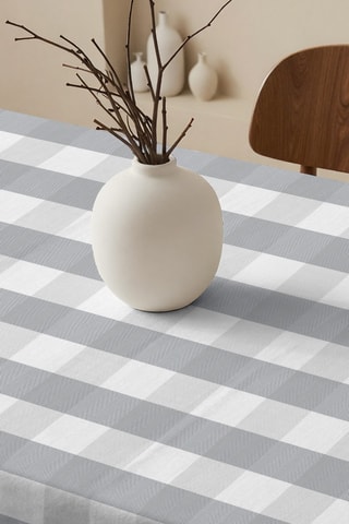 Tovaglia rettangolare antimacchia in cotone bio - Grigio scuro