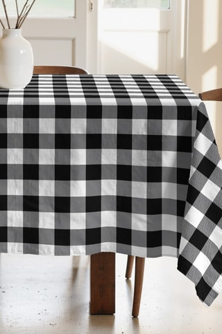 Tovaglia rettangolare antimacchia in cotone bio - Nero