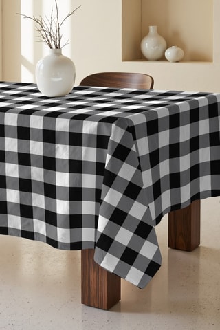 Tovaglia rettangolare antimacchia in cotone bio - Nero