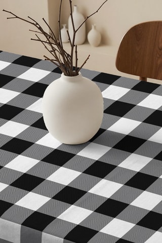 Tovaglia rettangolare antimacchia in cotone bio - Nero