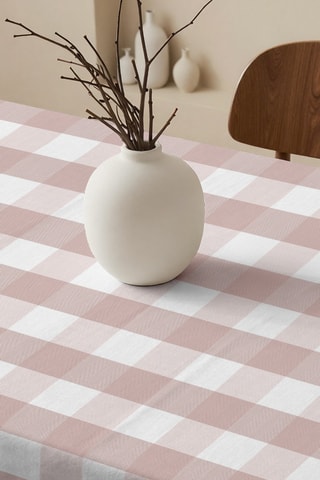 Tovaglia rettangolare antimacchia in cotone bio - Rosa