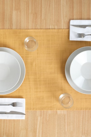 Runner in cotone bio - Senape - 50 x 150 cm