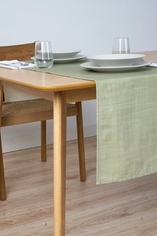 Runner in cotone bio - Verde acqua - 50 x 150 cm