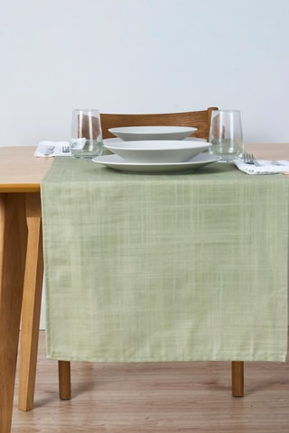 Runner in cotone bio - Verde acqua - 50 x 150 cm
