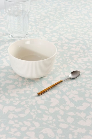 Tovaglia rettangolare antimacchia in cotone bio - Celeste - 100 x 155 cm