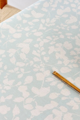 Tovaglia rettangolare antimacchia in cotone bio - Celeste - 100 x 155 cm