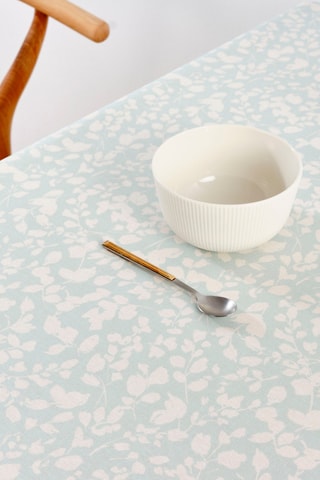 Tovaglia rettangolare antimacchia in cotone bio - Celeste - 100 x 155 cm