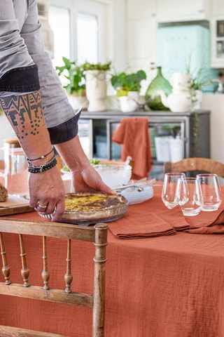 Nappe rectangulaire Gaïa -  Terracota