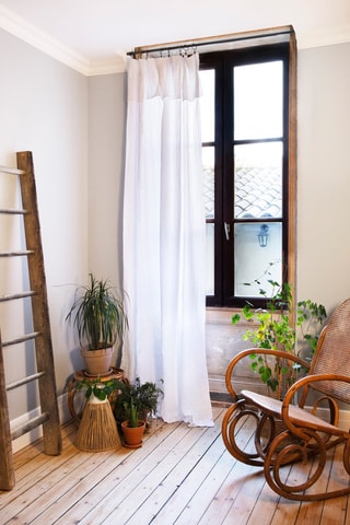 Rideau ajustable en coton - Chantilly - 140 x 300 cm