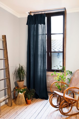 Rideau ajustable Gaïa - Minuit - 140 x 300 cm