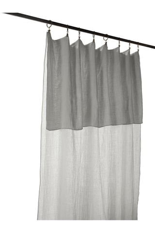 Rideau ajustable en coton Gaïa - Nuage - 140 x 300 cm