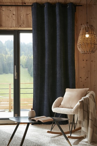 Rideau occultant Bjorn - Bleu nuit - 140 x 240 cm